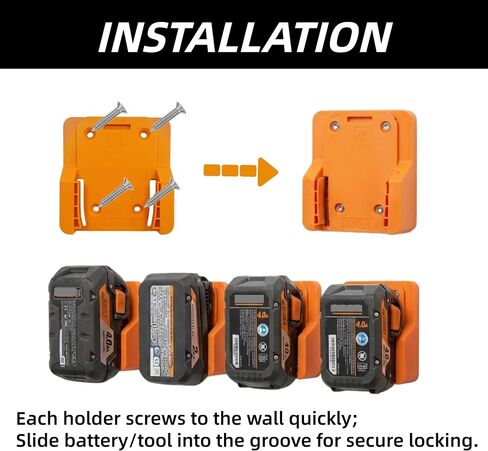 15PACK Battery Packs Mount Holder Compatible with RIDGID 18V Batteries, Wall Mounts Hanger Fit for L1815R B1820R L1830R B1830R B1820, Organize Garage/Workshop/Work Truck, No Battery in Kuwait