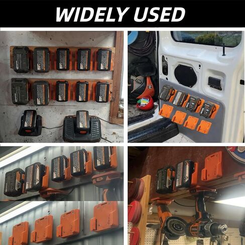 15PACK Battery Packs Mount Holder Compatible with RIDGID 18V Batteries, Wall Mounts Hanger Fit for L1815R B1820R L1830R B1830R B1820, Organize Garage/Workshop/Work Truck, No Battery in Kuwait