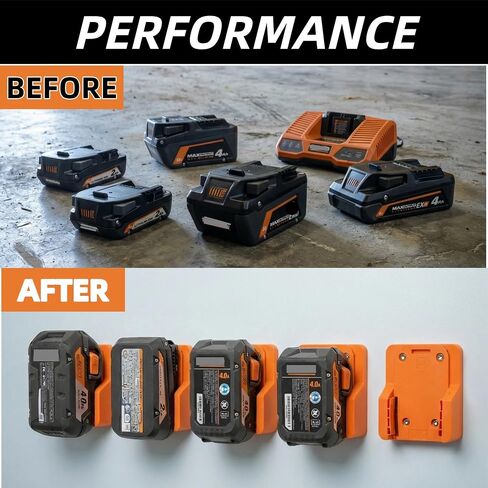 15PACK Battery Packs Mount Holder Compatible with RIDGID 18V Batteries, Wall Mounts Hanger Fit for L1815R B1820R L1830R B1830R B1820, Organize Garage/Workshop/Work Truck, No Battery in Kuwait
