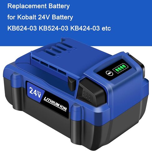 for Kobalt 24V Battery Replacement 6.0Ah – High Capacity Rechargeable Lithium Battery Compatible with Kobalt 24 Volt Cordless Power Tools in Kuwait