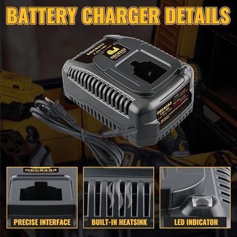 1Pack DC9310 Battery Charger Compatible with Dewalt 7.2V-18V Lithium Ion/NiCd/NiMH DC9071 DC9091 DC9096 DW9072 DW9057 DW9091 DW9062 Cordless Power Tool Battery Charger in Kuwait