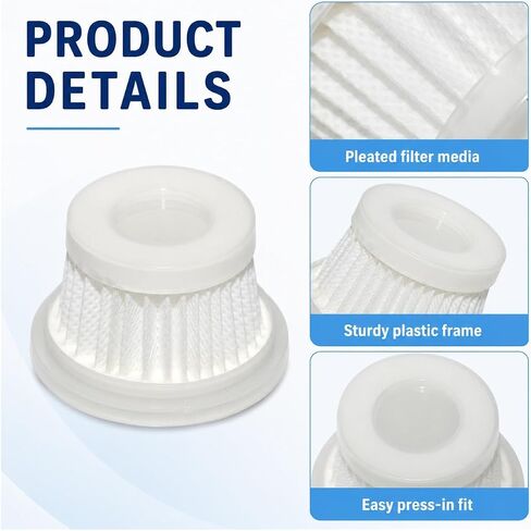 16PCS HEPA Vacuum Filter Replacement Compatible for MBNGF X9 Ultra Cordless Car Vacuum, for ZARIMI X12-ULTRA Mini Vacuum, Washable Handheld Vacuum Filters in Kuwait