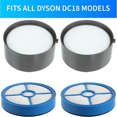 HEPA Filter Kit Compatible with Dyson DC18 Vacuum Cleaners – 2 Pre & 2Post Motor Filters + 3-Piece Screwdriver Set for Easy Replacement in Kuwait