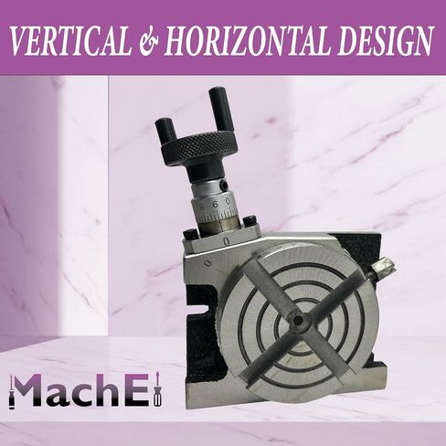 MachEL 3″ (80mm) Rotary Table for Milling Machines – Horizontal & Vertical Precision Indexing Table, 4 Slots in Kuwait