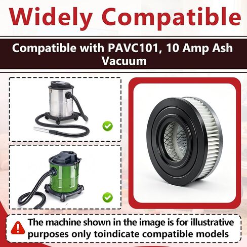 6 Pcs PAVC101 Vacuum Motor Filters Compatible with PowerSmith | 10 Amp Ash Vacuum, HEPA Filter Replacement, Washable and Reusable in Kuwait