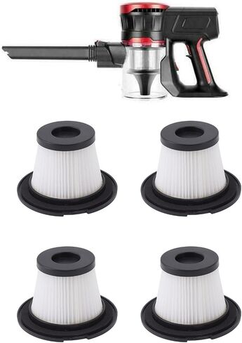 4 Pack Washable Vacuum Cleaner Replacement Filters, Detachable Reusable Filter Set for Home Office Car Cleaning, Compatible with Most Upright Stick Vacuums in Kuwait