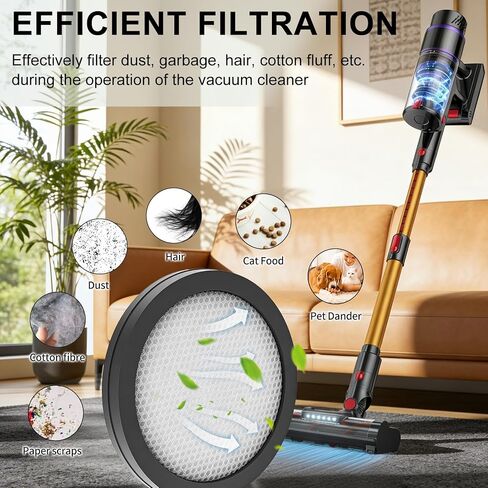 Cordless Vacuum Compatible with VENHIDELY HC01,FRECAER BM08 Cordless Vacuum Filter-4Pack in Kuwait