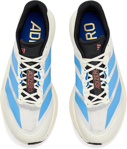 adidas, Womens, Adizero Boston 13 Running Shoes, Off-White/Light Blue/Gold Metallic, 8.5, C - Medium in Kuwait