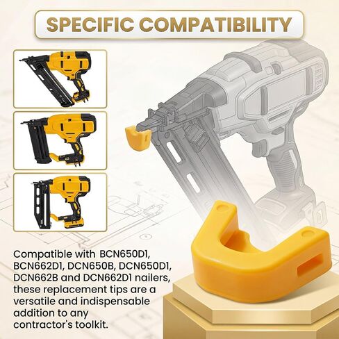 Chumia 15-pack Compatible with Nailer No Mar Tip for Compatible with Dewalt 10x N490008 + 5x N569446/n558471 - Replacement No mar Tips for Cordless Nailers in Kuwait