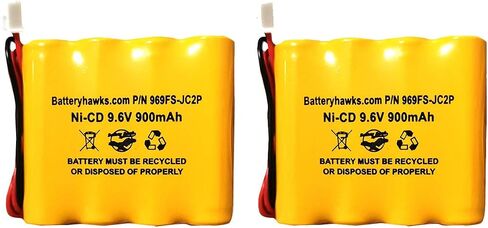 (2 Pack) 9.6v AA900mAh Ni-CD 9.6v AA700mAh Ni-CD Exit Sign Emergency Light Battery Pack Replacement Batteryhawk, LLC in Kuwait