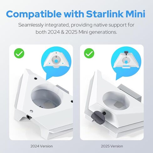19V/8000mAh 152Wh Compatible with Starlink Mini Battery Pack (8-Hour Battery Life), with DC & Type-C Ports, Rechargeable Outdoor Power Supply for Star-Link Mini Dish, Camping & Travel in Kuwait