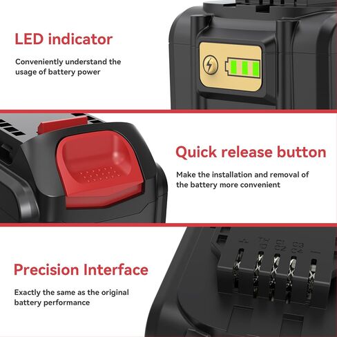 Labtec DCB209 18V 20V Max 9000mAh Lithium Battery Replacement for DeWalt DCB204 DCB205 DCB206 DCB205-2 DCB200 DCB201 DCB203 DCB181 DCB180 N123283 20V DCD/DCF/DCG/DCS Series Cordless Power Tool in Kuwait