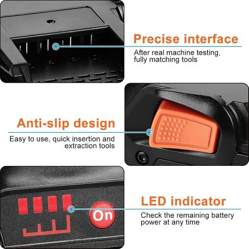 2Pack 18V Lithium Replacement Battery for Ridgid 18V Battery R840087 R840086 R840085 R840083 R840089 AC840085 AC840086, Compatible with Ridgid 18V Cordless Drill Tools in Kuwait