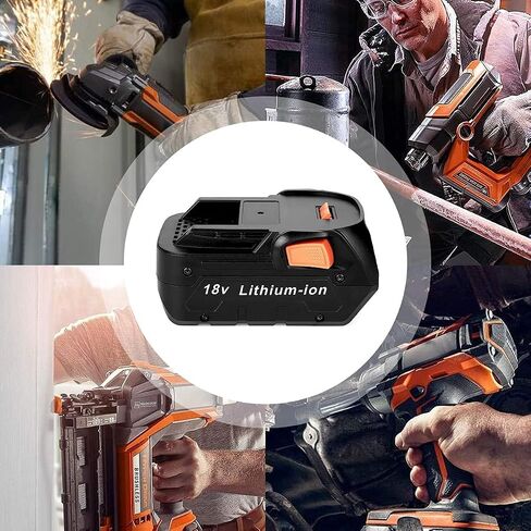 2Pack 18V Lithium Replacement Battery for Ridgid 18V Battery R840087 R840086 R840085 R840083 R840089 AC840085 AC840086, Compatible with Ridgid 18V Cordless Drill Tools in Kuwait