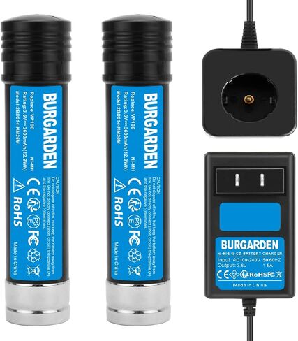 2Pack 3.6V 3600mAh Ni-Mh Battery for Black & Decker Versapak VP100 VP100C VP105 VP105C VP110 VP110C VP130 VP142 VP143 VP7240 Power Tools (Battery Charger Included) in Kuwait