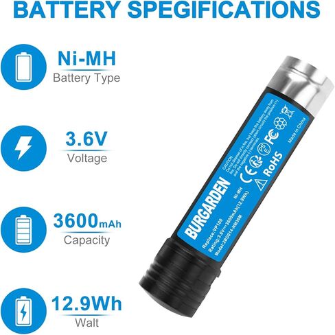 2Pack 3.6V 3600mAh Ni-Mh Battery for Black & Decker Versapak VP100 VP100C VP105 VP105C VP110 VP110C VP130 VP142 VP143 VP7240 Power Tools (Battery Charger Included) in Kuwait