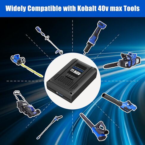 6.5Ah Replacement for Kobalt 40v max Battery and Charger Set KB440-03 KB440C-06 KB240-03 KB640-03 Compatible with 40v Kobalt Cordless Tools in Kuwait