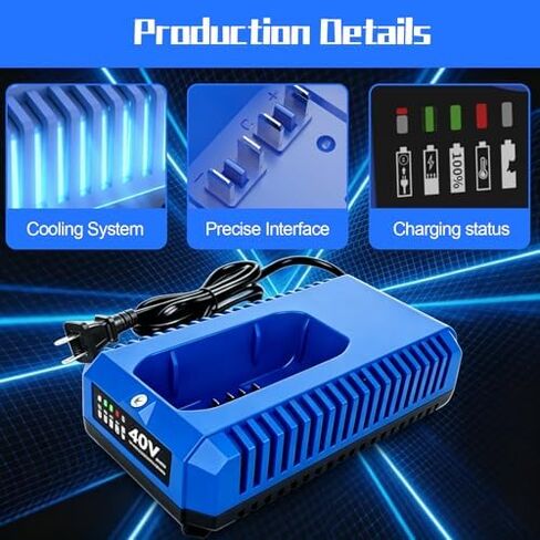 6.5Ah Replacement for Kobalt 40v max Battery and Charger Set KB440-03 KB440C-06 KB240-03 KB640-03 Compatible with 40v Kobalt Cordless Tools in Kuwait