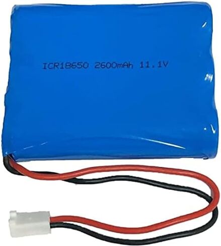 11.1V 2600mAh 3-Cell Li-ion 18650 28.86Wh Replaceable Battery Pack with 2-pin MTA-100 Connector 1pcs in Kuwait