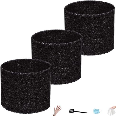 3 Pack 90585 Foam Sleeve Filter for Shop-Vac Wet/Dry Vacuums, Compatible with 5 Gallon & Above Vacmaster & Genie Shop Vacuums, Replacement for Part # 9058500 & VF2001 in Kuwait