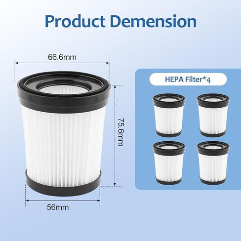 Vacuum Replacement Filters For Black Decker BDSV2-BLK BDSV2, Washable And Reusable Vacuum Filters For Black Decker PowerSeries Plus+ Corded Vacuum Cleaner in Kuwait
