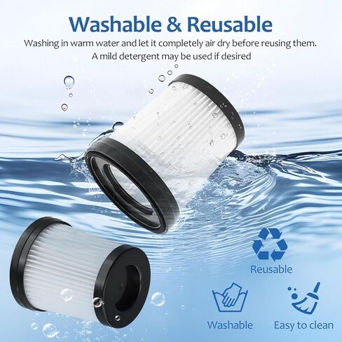 Vacuum Replacement Filters For Black Decker BDSV2-BLK BDSV2, Washable And Reusable Vacuum Filters For Black Decker PowerSeries Plus+ Corded Vacuum Cleaner in Kuwait