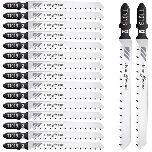 80Pack T101B T-Shank Jigsaw Blades - 4 Inch 10 TPI Contractor Jig Saw Blades Set, T-Shank Jig Saw Blade for Wood Metal Plastic, Made with High Speed Carbon Steel Precise Clean Straight Cutting in Kuwait