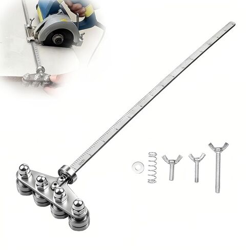 Circular Saw Guide Rail, 24in Positioning Calipers for Circular Saw, Adjustable Stainless Steel Guide Rail, Precise Measurements & Easy Wood Cutting Cutting for Furniture Making in Kuwait