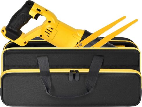 Reciprocating Saw Tool Bag for DEWALT DCS380B, DCS380P1 Battery, Case Only | with Blade Pocket & Accessories Slot, Heavy Duty Padded Oxford Fabric, Easy Carry, for Tradesmen, DIYers, Jobsites, Workshops in Kuwait