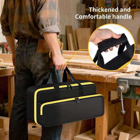Reciprocating Saw Tool Bag for DEWALT DCS380B, DCS380P1 Battery, Case Only | with Blade Pocket & Accessories Slot, Heavy Duty Padded Oxford Fabric, Easy Carry, for Tradesmen, DIYers, Jobsites, Workshops in Kuwait