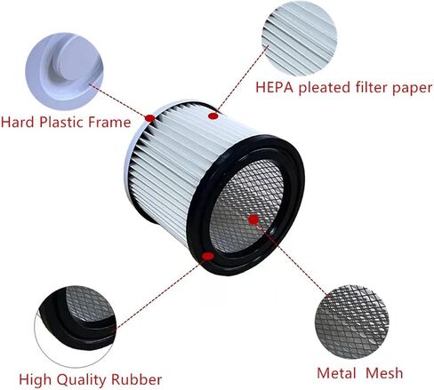 1 PACK 25-1041 Replacement Cartridge Filter, Compatible For Stanley， SL18184, SL18182 Ash Vacuum Cleaner Parts in Kuwait