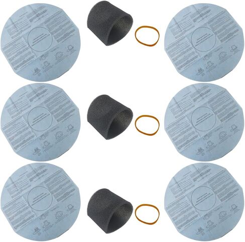 USonline911 6 90107 Dry & 3 90585 Foam Filters with 3 Retaining Bands Replacements for Shop-Vac/VacMaste/Genie vacuums 2.5 Gallon Vacuums: K250, K250K, MACM-250 in Kuwait