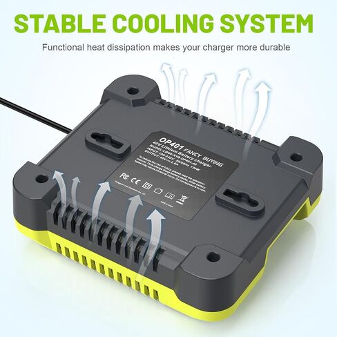 FANCY BUYING OP401 Quick Charger for RYOBI 40V Battery Charger,Compatible with 40 Volt OP4015 OP4026 OP4040 OP4050 OP4060 RYOBI 40V Charger in Kuwait