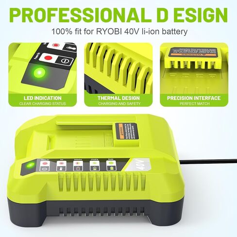 FANCY BUYING OP401 Quick Charger for RYOBI 40V Battery Charger,Compatible with 40 Volt OP4015 OP4026 OP4040 OP4050 OP4060 RYOBI 40V Charger in Kuwait