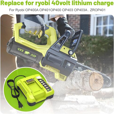 FANCY BUYING OP401 Quick Charger for RYOBI 40V Battery Charger,Compatible with 40 Volt OP4015 OP4026 OP4040 OP4050 OP4060 RYOBI 40V Charger in Kuwait