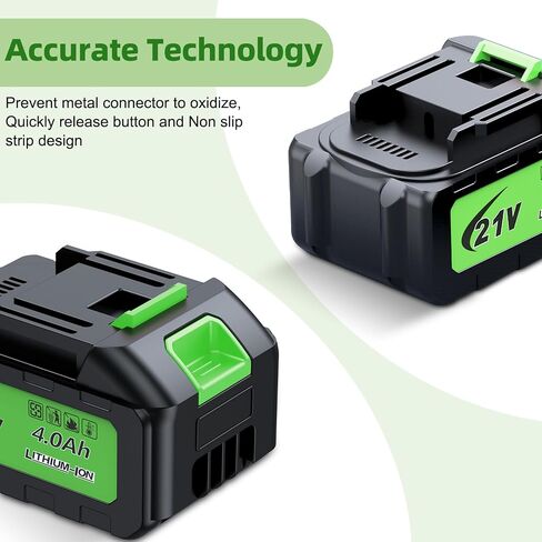 21V MAX 4.0Ah Lithium - Lon Battery, Extended Runtime, LED Charge Indicator, Compatible with Tools, Outdoor Equipment in Kuwait
