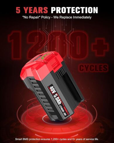 40V 5.0Ah Battery Replacement for Skil Pwrcore 40V Battery, Fits Skil 40V Power Tools in Kuwait