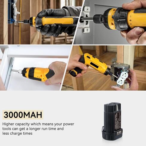 2Packs 3.0Ah DCB080 Lithium-Ion Battery Replacement for Dewalt 8V Battery DCF680N1 DW4390 DCF680N2 DCL023 DCF680 DCB095 DCF682 DCF682, Compatible with Dewalt 8 Volt Power Tools and Chargers in Kuwait