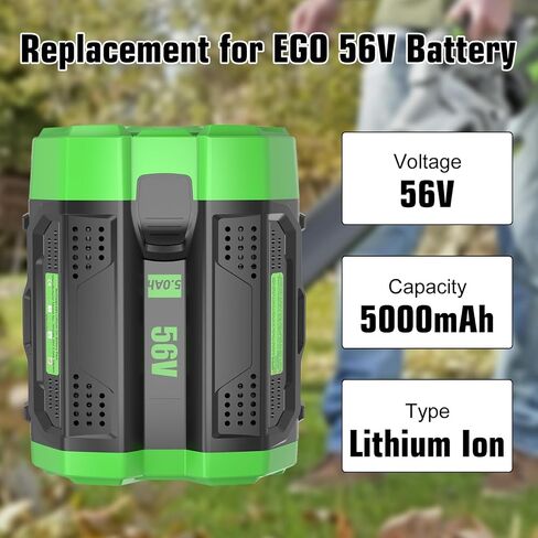 2Pack 5000mAh High Capacity BA2800 Battery Replacement for EGO 56V Battery Compatible with EGO Battery 5.0Ah Lithium Power Tools Compatible with BA4200 BA4200T BA1400 BA1400T BA2240 Power Tool in Kuwait