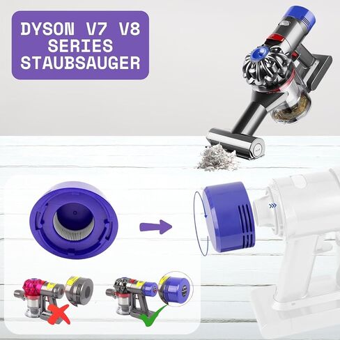 Nispira True HEPA Vacuum Filters Replacement Kit Compatible with Dyson V7 V8 Animal and Absolute Vacuum, Compare to Part #967478-01, 4 Packs in Kuwait