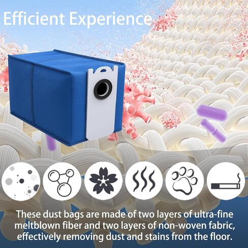 8 Pack Dust Bag for bObsweep UltraVision and UltraVision Pet Robot Vacuum | 6-Liter Large Capacity, Multi-Layer Structure, Locks in Dirt, 8 x Disposable Replacement Vacuum Bags in Kuwait