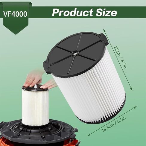 VF4000 Replacement Filter For RIDGID For Shop Vac Wet/Dry Cleaner in Kuwait