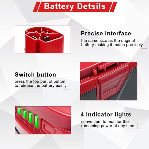 DTK Replacement for Craftsman 19.2V Battery 11375 11376 130279005 1323 903 130211004 130279003 130279017 315.115410 315.11485 315.PP2011 315.PP2020 Tools 6500mah 2 Packs in Kuwait