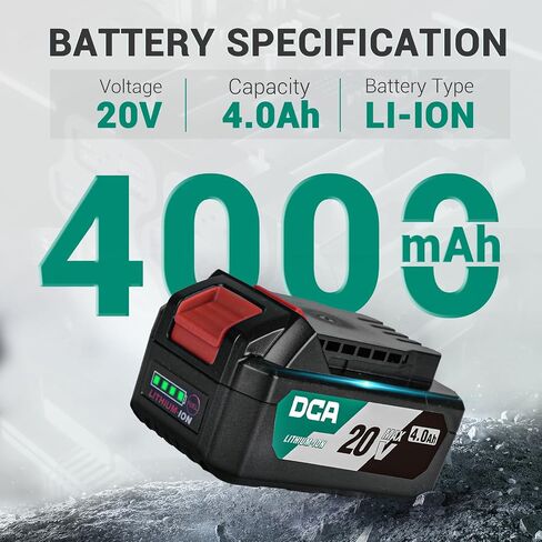 DCA 20V MAX Lithium-Ion Battery, 4.0Ah High Capacity Battery Pack Compactible 20V Cordless Power Tool, 1.3lbs (FFBL2040) in Kuwait