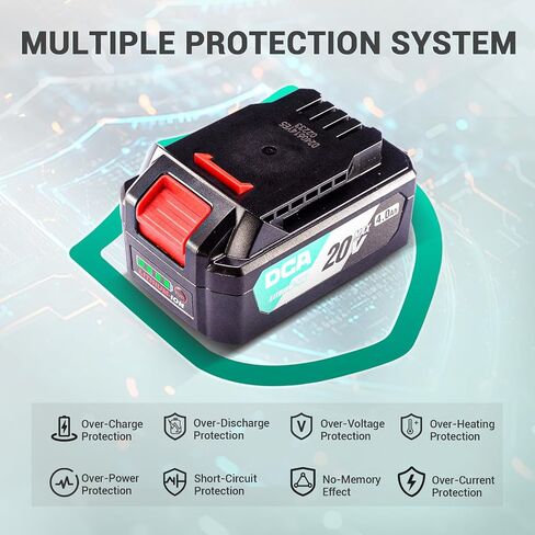 DCA 20V MAX Lithium-Ion Battery, 4.0Ah High Capacity Battery Pack Compactible 20V Cordless Power Tool, 1.3lbs (FFBL2040) in Kuwait