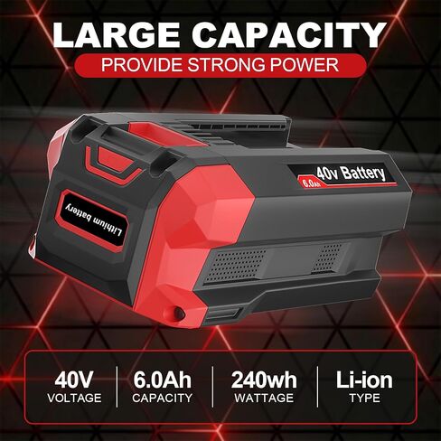 40V 6.0Ah Battery Replacement for SKIL 40V Battery Power Tools, Compatible with SKIL 40 Volt Lawn Mower, Leaf Blower & String Trimmer, Lithium-Ion High Capacity Batteries in Kuwait