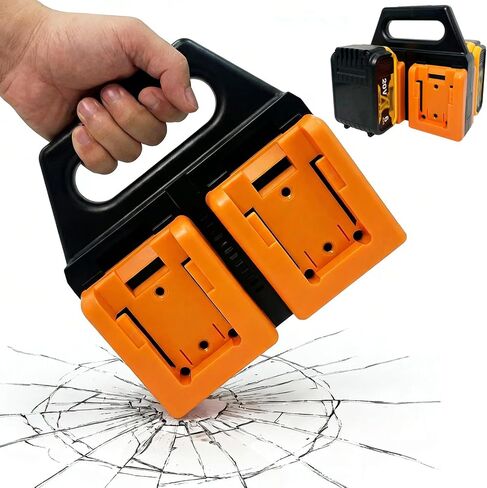 4-Slot Battery Holder Compatible with Dewalt 20V &18V Batteries, Portable Battery Holder with Handle, Ultra-Rugged Heavy Duty Organizer for Storage and Transport(Pack of 1) in Kuwait