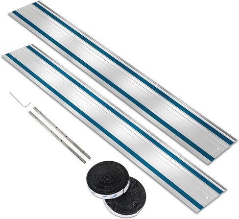 194368-5 110 Inch Track Saw Guide Rail for Makita XPS01 XPS02 SP6000J, Two 55" Rails with Connector, Anti-Slip Anti-Splinter Replacement Rail for Cabinet & Sheet Wood Cutting in Kuwait