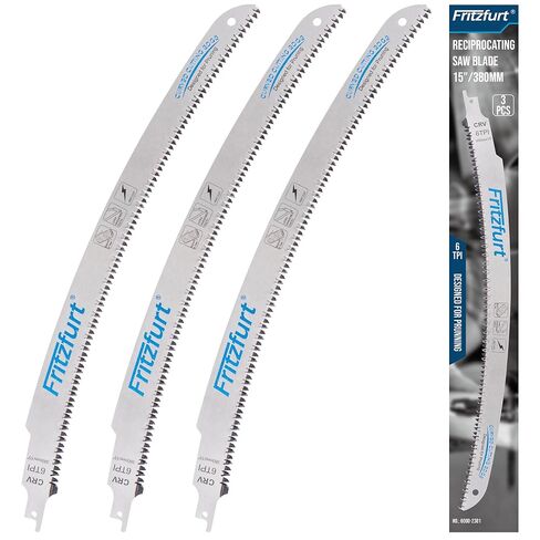 15 Inch Japanese Teeth Reciprocating Saw Blades, 6TPI Curved Pruning Blade for Wood & Green Cutting, Arc Edge Reciprocating Saw Blade 1/2" Shank, Triple-Ground Saw Blades for Branch & Tree Trimming in Kuwait