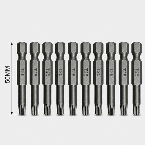 10 Pack T25 Torx Bits, 2 Inch Magnetic S2 Steel Star Bit Set for Impact Driver in Kuwait
